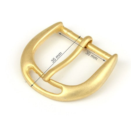 2 Pcs. Belt Buckle, Size 30 mm, Color Matte Gold Free, SKU FZ111/30-OROF