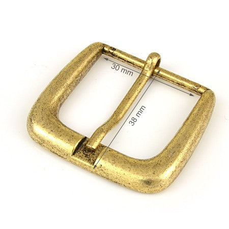 Belt Buckle, Size 30 mm, Color Gold Antico, SKU FZ103/30-OROA