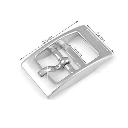 3 Pcs. Buckle, Size 16 mm, Color Shiny Nickel, SKU FZ122/16-NKL