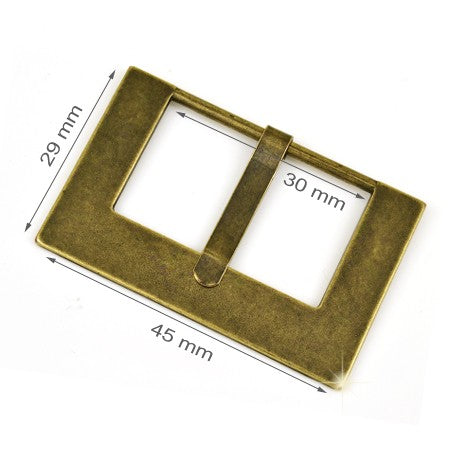 5 Pcs. Belt Buckle, Size 30 mm, Color Old Bronze, SKU FZ37/30A-BRL