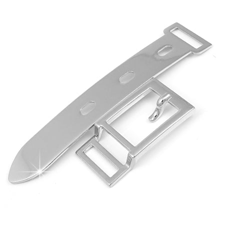 Ornament Buckle 2 Sections, Size 16 mm, Color Shiny Nickel Free Hand Finished Galvanik, SKU 414AB-NLFT