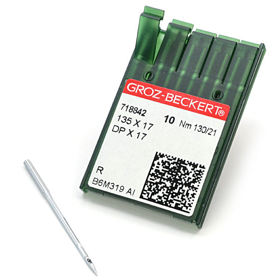 Set 10 Pcs. Needles for Industrial Sewing Machine, DPX17 R 130, Groz Beckert