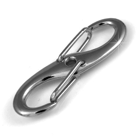 2 Pcs. Double Hook, Color Shiny Grey, SKU MZ60-CF