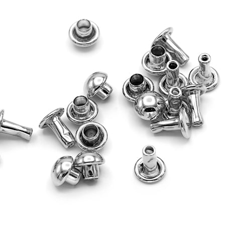 10 Pcs. Rivets for Leatherwork, 7 mm, H 3-7 mm, Color Nikel, SKU T33SFERA-NKL