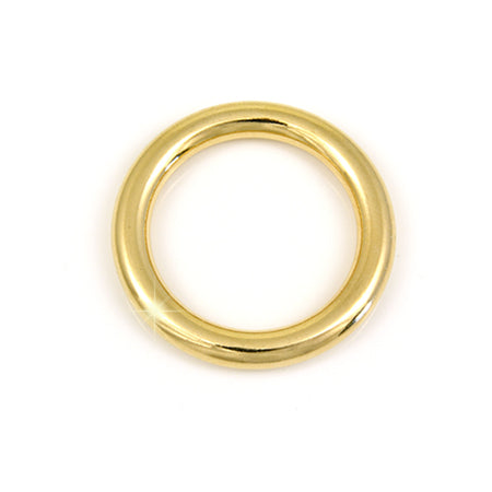 4 Pcs. Round Ring for Leatherwork, Size 20 mm, Color Shiny Gold, SKU AZ200-ORL