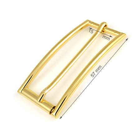 3 Pcs. Belt Buckle, Size 15 mm, Color Shiny Gold, SKU FZ11-L/15A-ORL