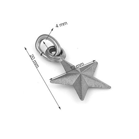 Charm Bijuterii (Ornament) Culoare Gri Cromat Opaco  