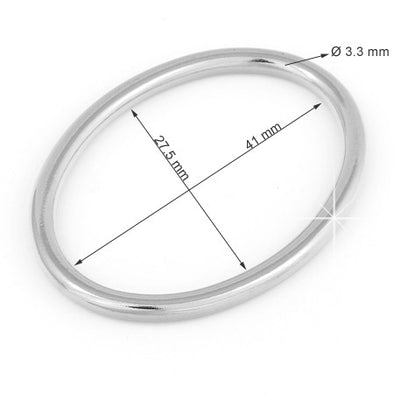Inel Oval 41 mm Culoare Argintiu  
