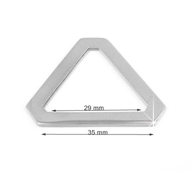 Inel Triunghiular 3 cm Culoare Argintiu  