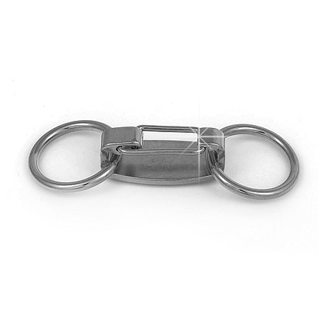 Metal Buckle with 2 Sides, Size 15 mm, Color Shiny Grey, SKU 423AZA15-CF