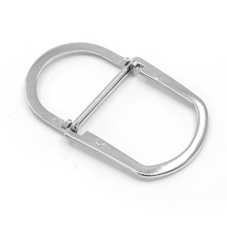 2 Pcs. D Buckle Without Tongue, for Belt, 25 mm, Color Shiny Nickel, SKU 428AB/25-NKL