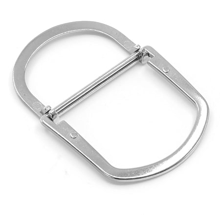 2 Pcs. D Buckle Without Tongue, for Belt, 30 mm, Color Shiny Nickel, SKU 428AB/30-NKL