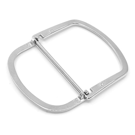 2 Pcs. D Buckle Without Tongue, for Belt, 40 mm, Color Shiny Nickel, SKU 428AB/40-NKL