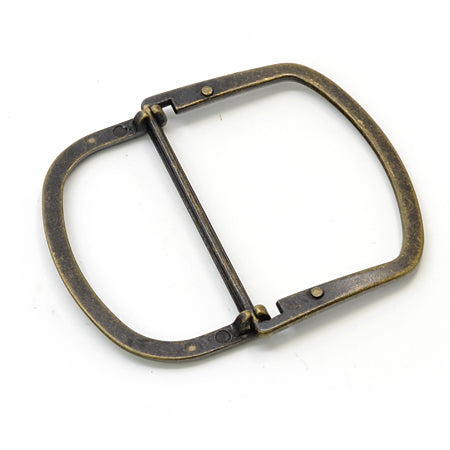 2 Pcs. D Buckle Without Tongue, for Belt, 40 mm, Color Old Brass, SKU 428AB/40-OANZ