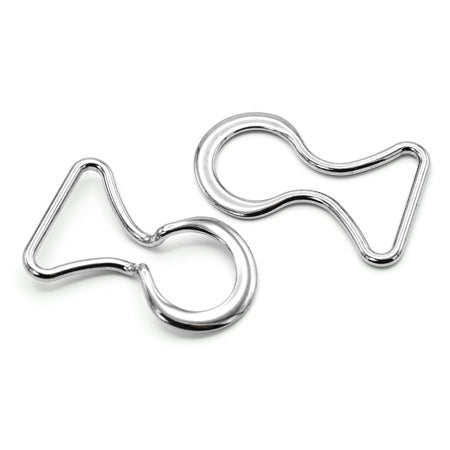 2 Pcs. Closure with 2 Sections, 27 mm, Color Shiny Nickel, SKU 437AB/30-NKL