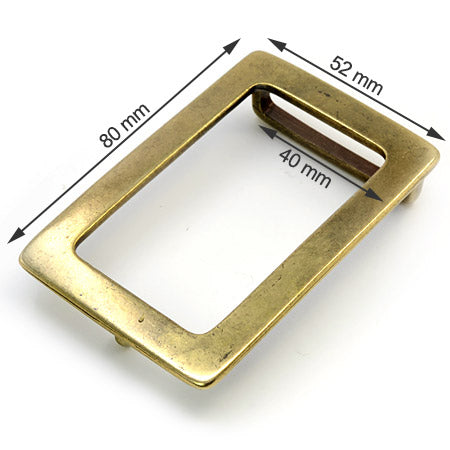 Solid Belt Buckle, Size 40 mm, Color Brass, SKU 6855/40-OTV