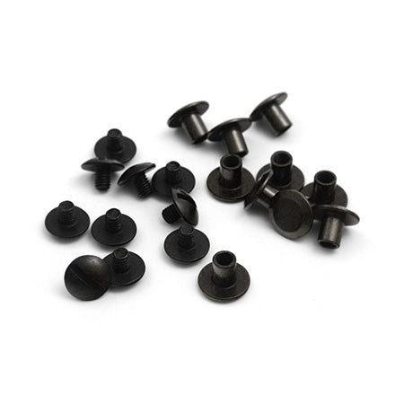 10 Pcs. Chicago Screws for Belts 10 mm, H 5 mm, Color Black Copper, SKU 70057-ZN