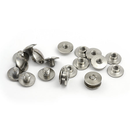 10 Pcs. Screw Rivets for Thin Leather 10 mm, H 3.5mm, 70210-NKL