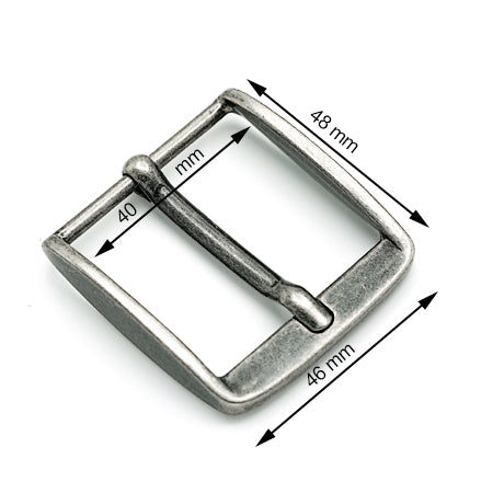 2 Pcs. Belt Buckle, 40 mm, Color Old Nickel, SKU 9587/40-NANF