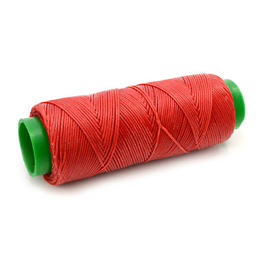 100 m Waxed Thread 1 mm for Sewing Leather, Red 21