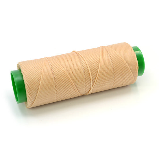 100 m Waxed Thread 1 mm for Sewing Leather, Cream 18