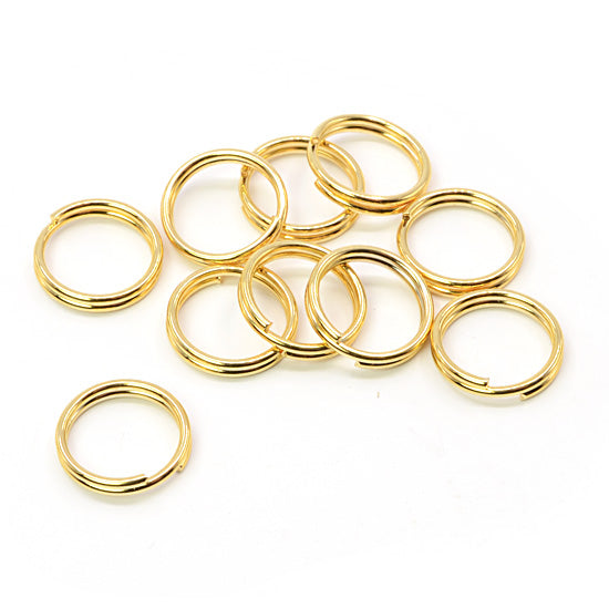 10 buc. Jump Rings 12 mm, Color Shiny Gold, SKU BR12-ORL
