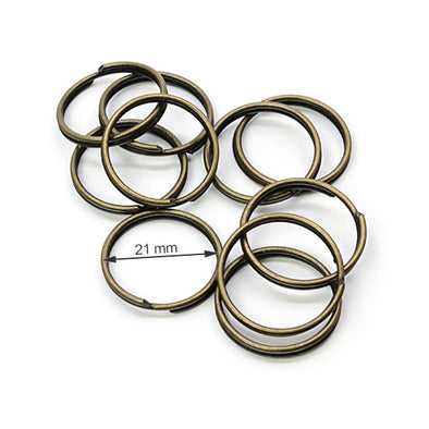 10 buc. Jump Rings 21 mm, Color Old Brass, SKU BR21-OANZ
