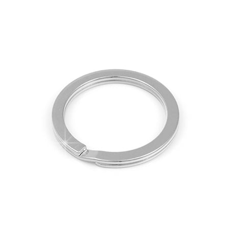 10 Pcs. Key Rings 22 mm, Color Shiny Nickel, SKU BR22/28-NKL