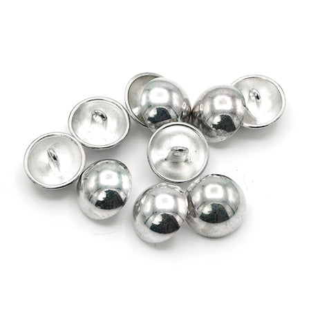 10 Pcs. Metal Button for Sewing, 15.5 mm, Color Shiny Nickel, SKU C759/24-NKL