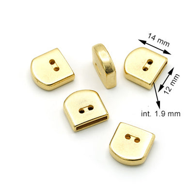 5 Pcs. Cord End Button 12/1.9 mm, Color Gold Nickel Free, SKU CAM24-OROF