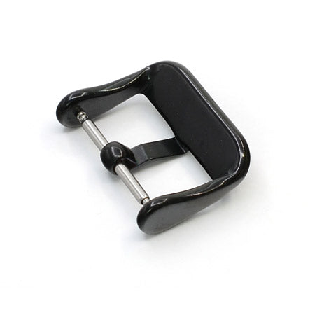 Stainless Steel Buckle for Watch Straps, 3 mm Needle, 18 mm, Black