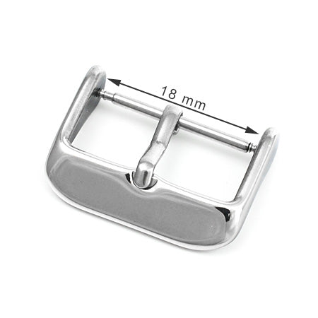 Stainless Steel Buckle for Watch Straps, 18 mm, 2 mm Needle