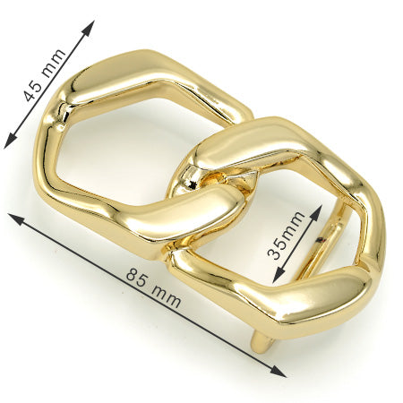 Solid Belt Buckle, Size 35 mm, Color Light Gold, SKU F5938-ORC