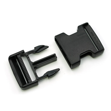 10 Pcs. Plastic Side Release Buckle, Color Black, Size 40 mm, SKU FS40-NERO