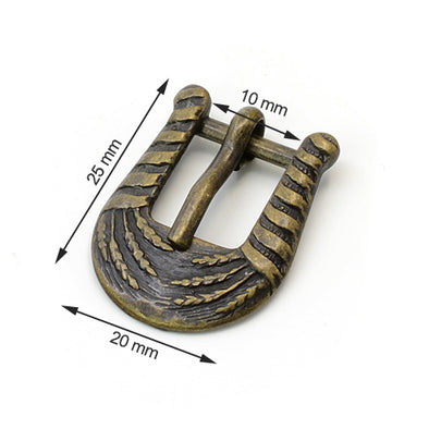 5 Pcs. Buckle 10 mm, Color Old Brass, SKU FZ107/10-OANZ