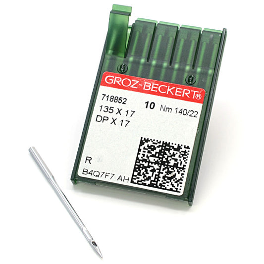 Set 10 Pcs. Needles for Industrial Sewing Machine, DPX17 R 140, Groz Beckert