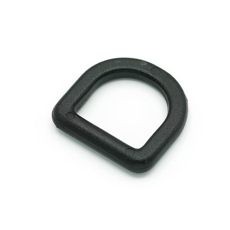 10 Pcs. Plastic D Ring, Color Black, Size 20 mm, SKU MA20-NERO