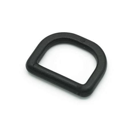 10 Pcs. Plastic D Ring, Color Black, Size 25 mm, SKU MA25-NERO