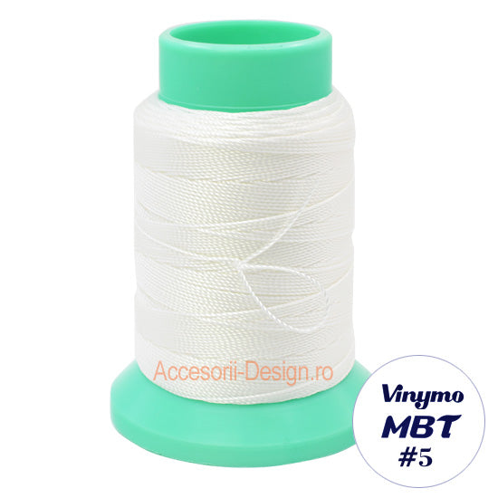 Vinymo MBT #5 White 100, Handsewing Thread 0.5 mm, 100 m