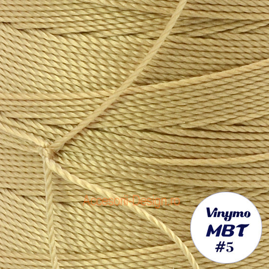 Vinymo MBT #5 Cream 108, Handsewing Thread 0.5 mm, 100 m