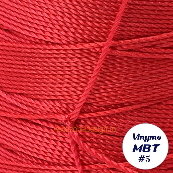 Vinymo MBT #5 Red 14, Handsewing Thread 0.5 mm, 100 m