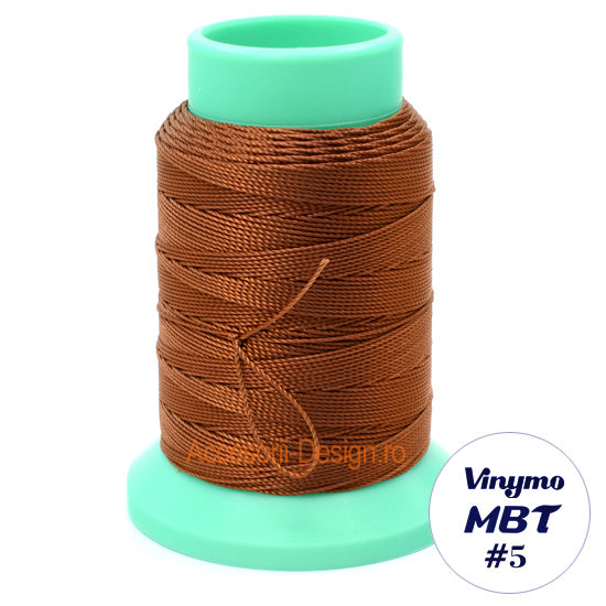 Vinymo MBT #5 Brick Brown 145, Handsewing Thread 0.5 mm, 100 m