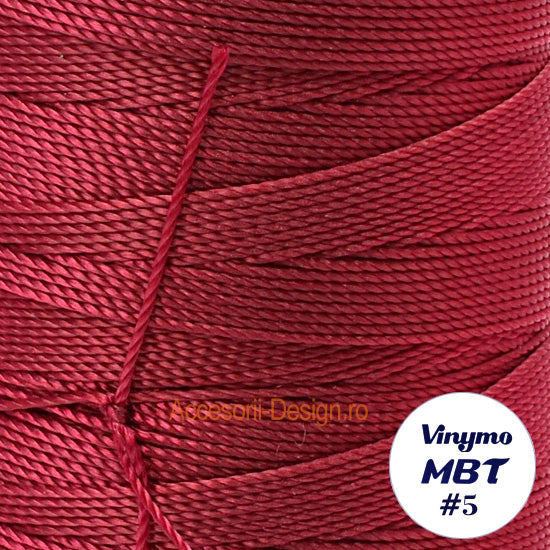 Vinymo MBT #5 Dark Red 15, Handsewing Thread 0.5 mm, 100 m
