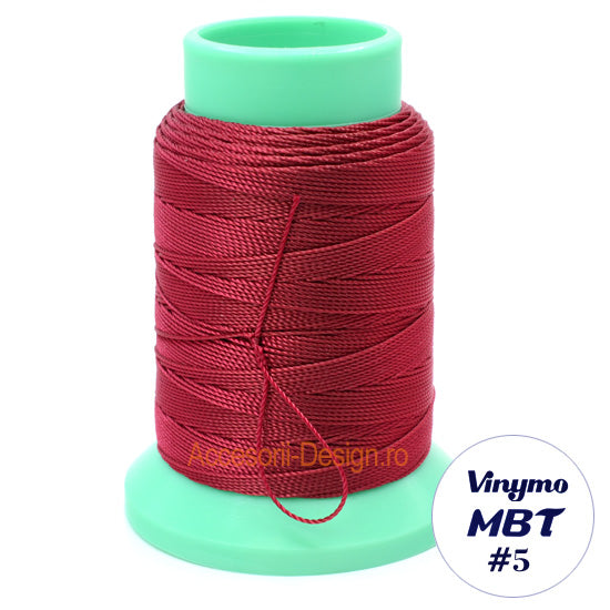 Vinymo MBT #5 Dark Red 15, Handsewing Thread 0.5 mm, 100 m