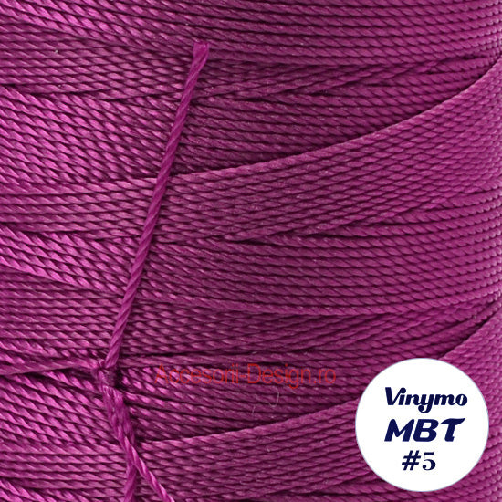 Vinymo MBT #5 Fuxia Pink 48, Handsewing Thread 0.5 mm, 100 m