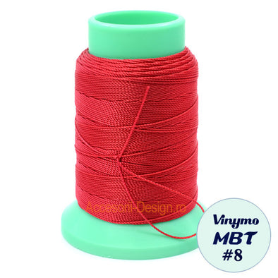Vinymo MBT #8 Red 14, Handsewing Thread 0.3 mm, 100 m