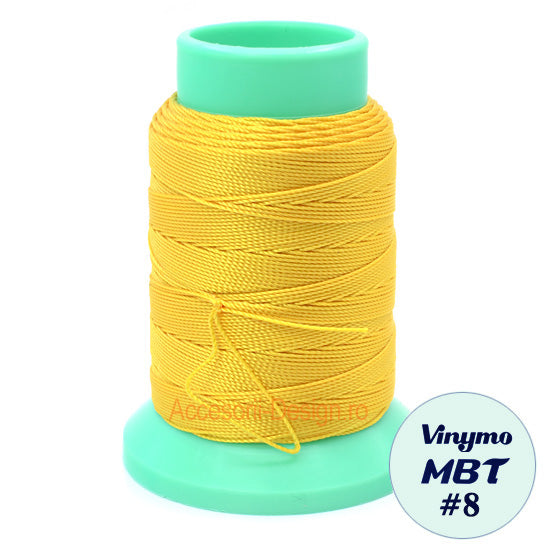 Vinymo MBT #5 Yellow 9, Handsewing Thread 0.5 mm, 100 m