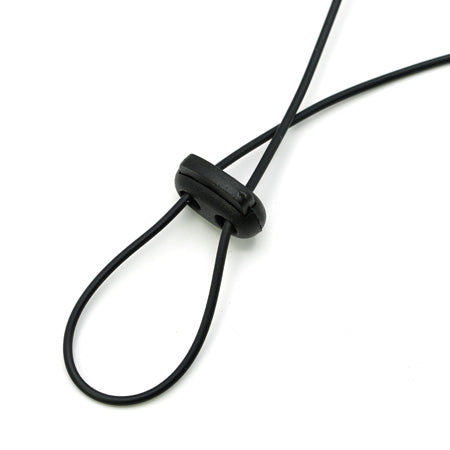 10 Pcs. Plastic Cord Stop, Color Black, Cord Size 3.6 mm, SKU OMEGA-NERO