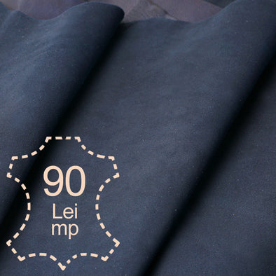 Leather Suede Panel Black, Soft, 1.2 mm, over 1.2 sqm