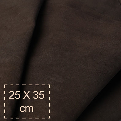25x35 cm Suede Panel Black, Soft, 1.2 mm